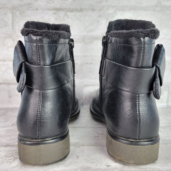 Baretraps Women's Size 6 M Black Side Zip Lined Ankle Boots Fux Fur Booties - Picture 6 of 11